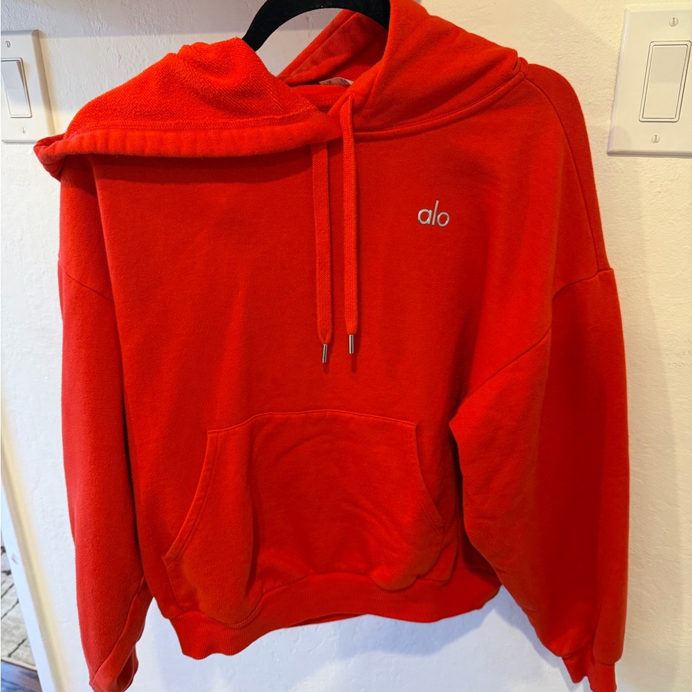ALO Yoga Women's Red Hoodie Sweatsuit